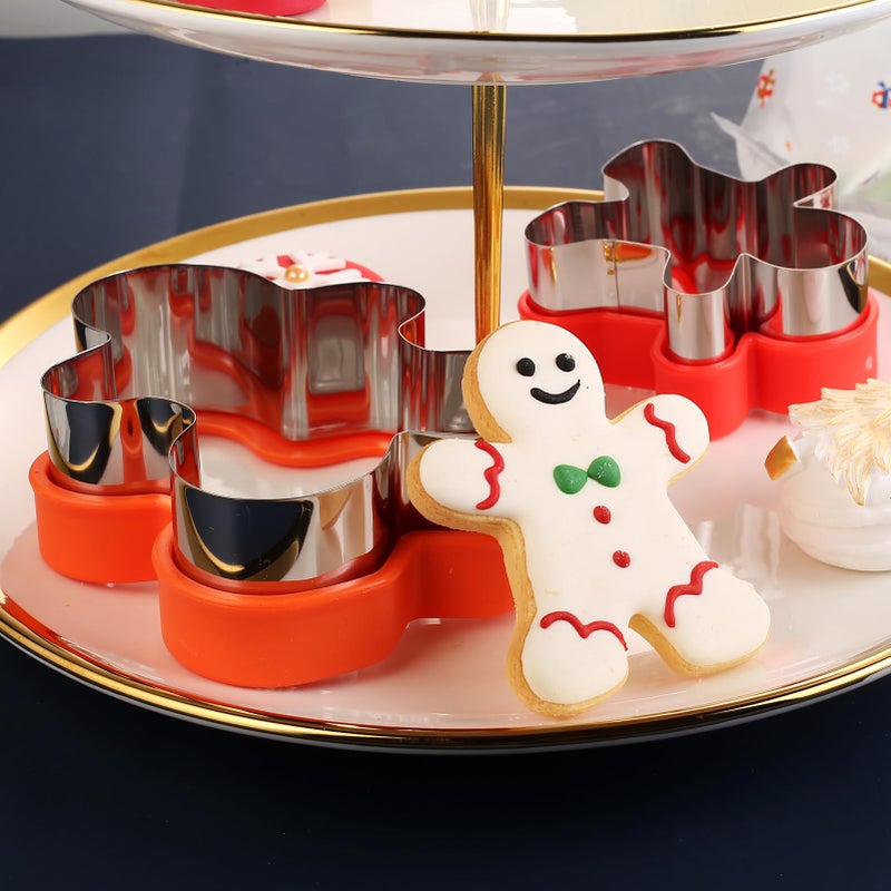 ETERSION Gingerbread Cookie Cutters 5 Pieces 5 Sizes 1" to 4.9" Gingerbread Man Cookie Cutter - Image 2